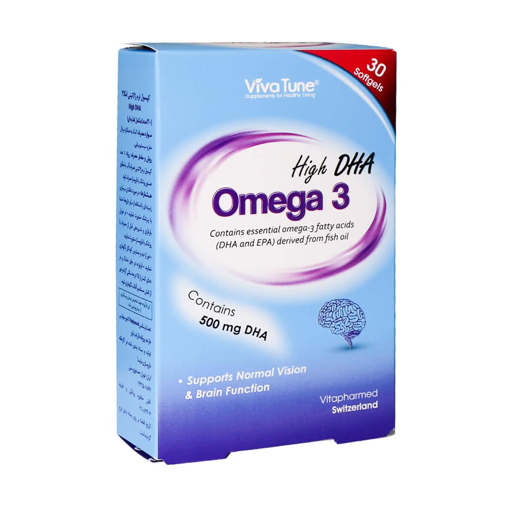 کپسول نرم ژلاتینی امگا 3 مدل High DHA ویواتیون