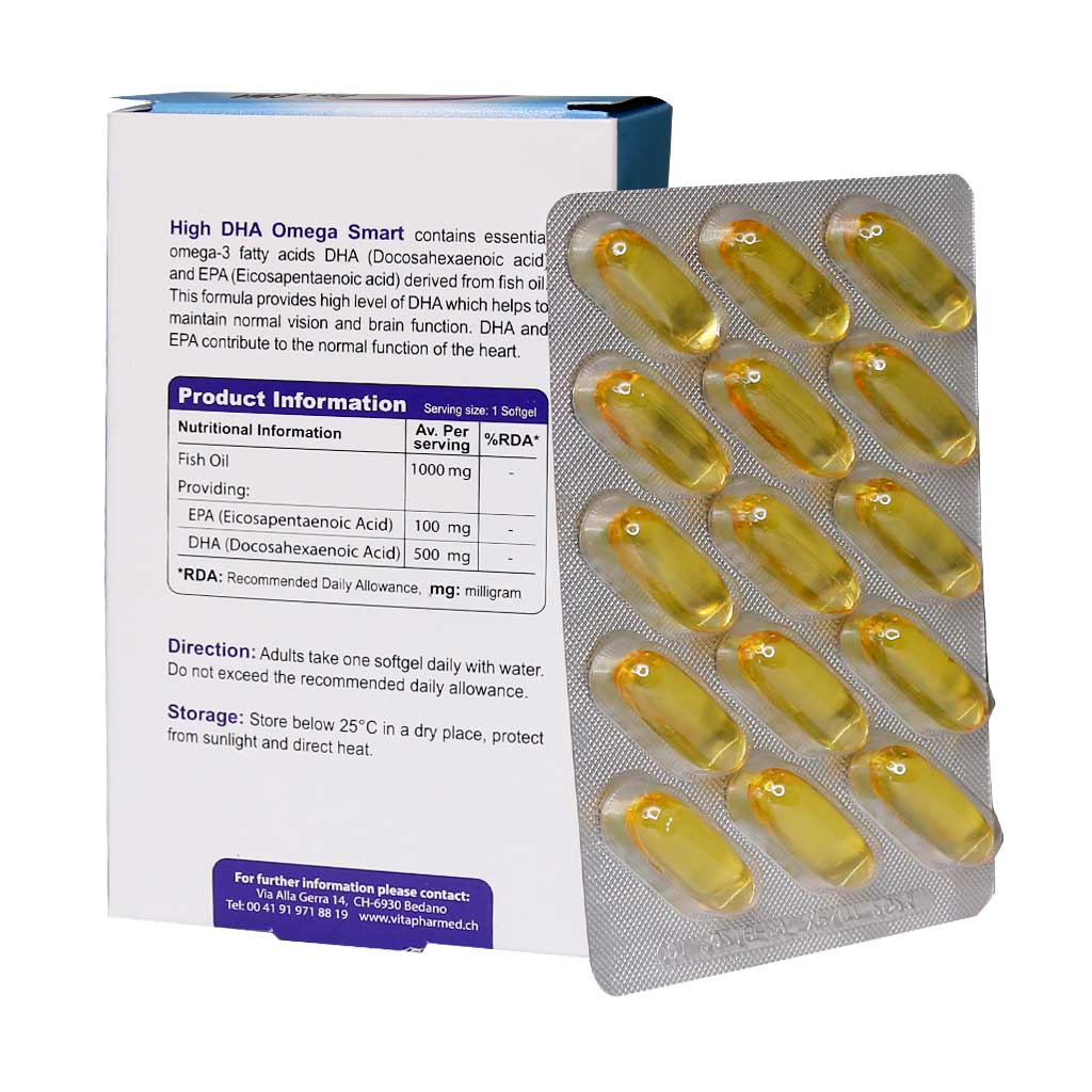 کپسول نرم ژلاتینی امگا 3 مدل High DHA ویواتیون