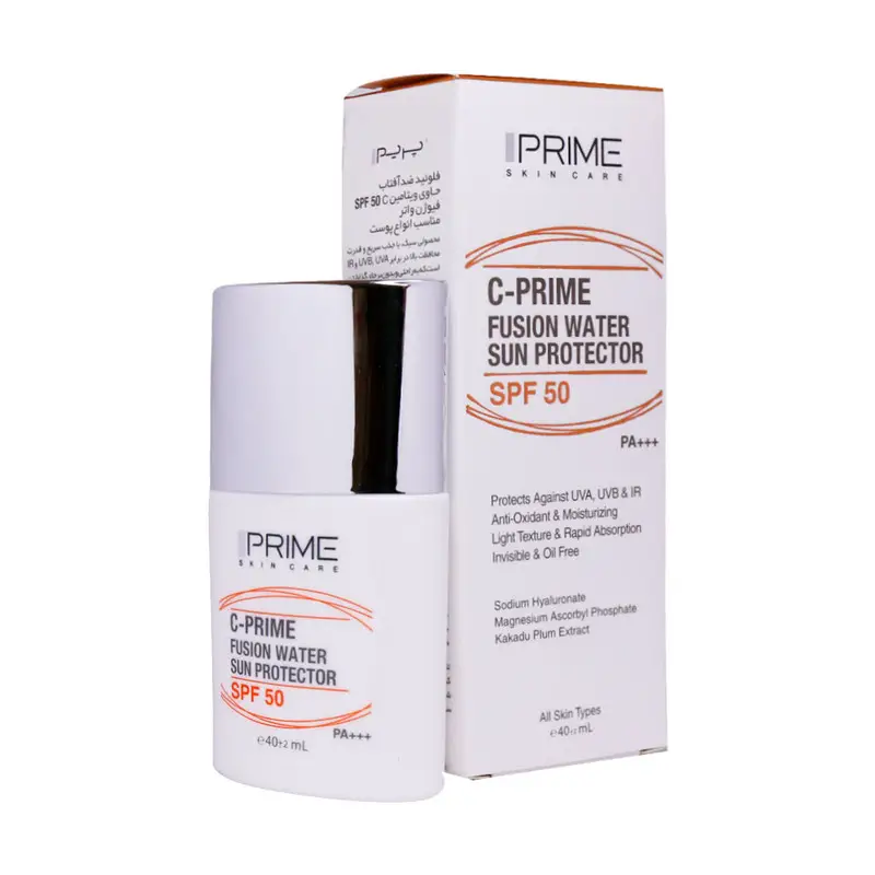 فلوئید ضد آفتاب spf50 پرایم Fusion Water حاوی ویتامین سی
